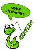 Un anniversaire serpent amusant et coloré